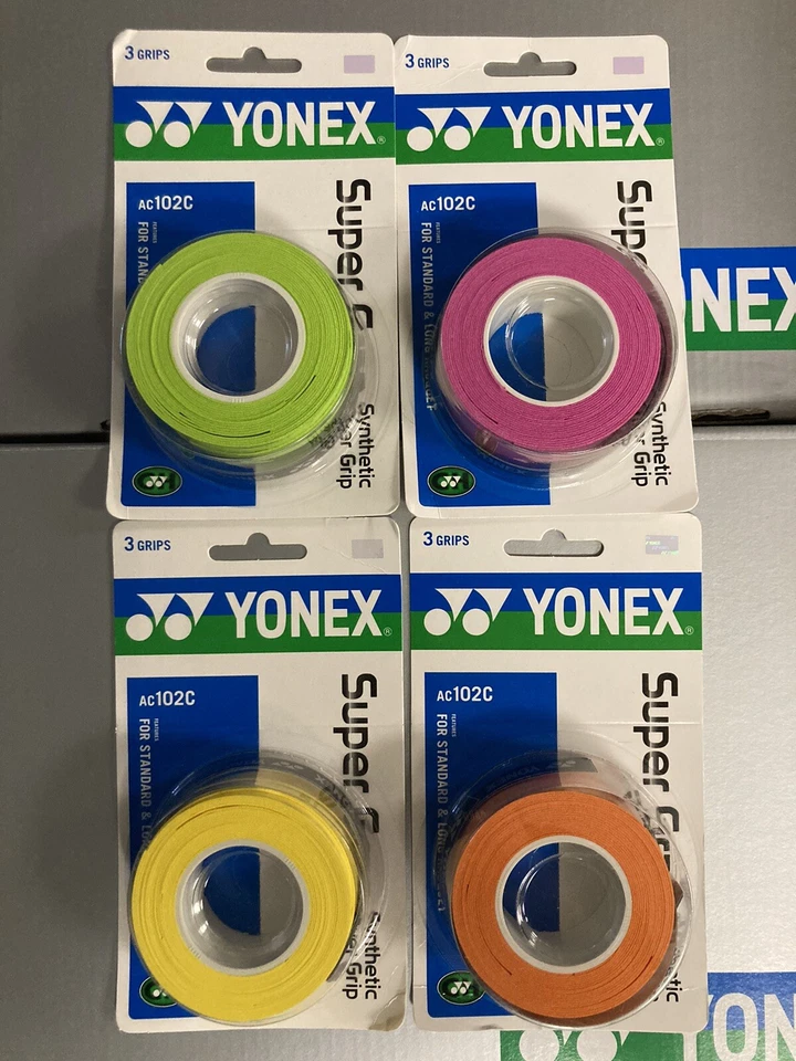 Yonex Super Grap AC102C Badminton/Tennis Synthetic Over Grip (3 Grips per pack)
