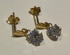 9ct gold cz earrings