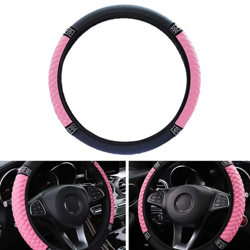 Car Steering Wheel Cover 38cm Pink PU Leather UV Resistant Accessories eBay