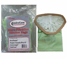Generic Fits For Proteam Pro-6 Back Pack Micro Filter Paper Bags 10 Pk ECC331