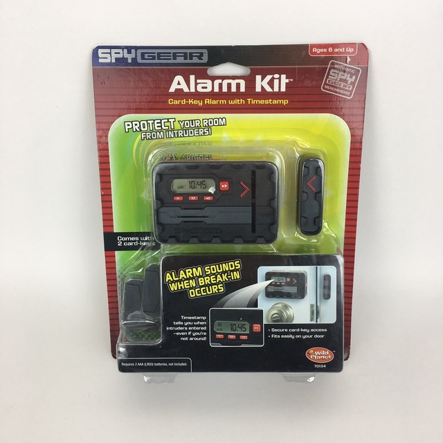 Spy Gear Alarm Kit 070134 Card Key Timestamp Novelty Gag Toys Wild Planet