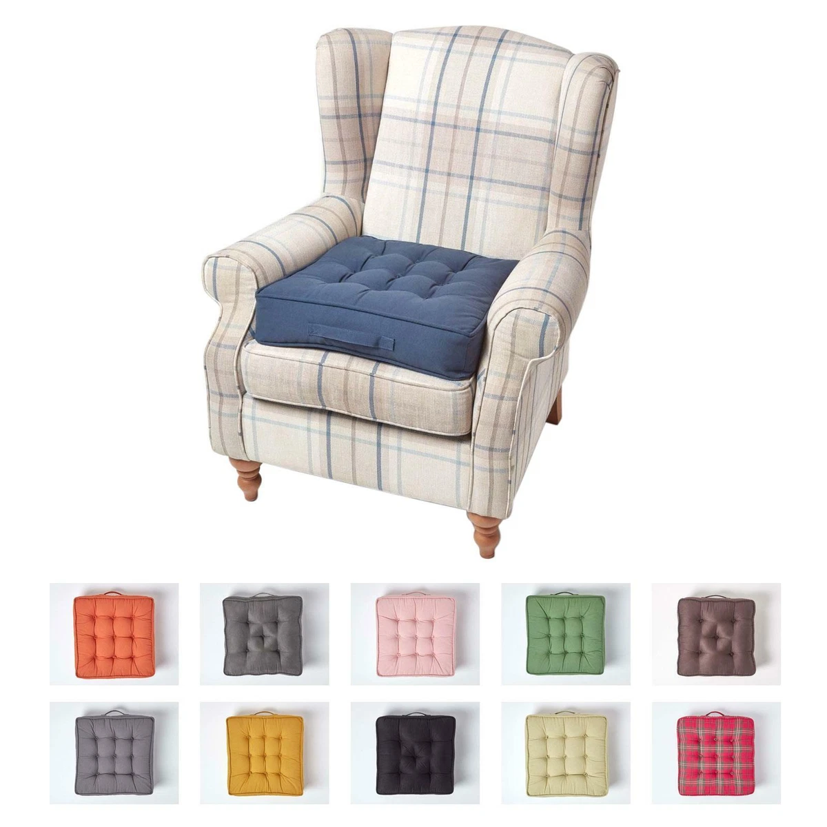 Armchair Booster Cushion Seat Pad Floor Chair Riser Cushion for