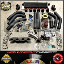For Nissan SR20 Sentra SE-R 240SX G20 Turbo Charger Kit T3T4+Intercooler+Bov