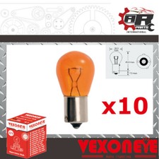 Glühbirne - orange / gelb - 12V 21W 581 - PY21W BAU15s SCC - Anzeige x10