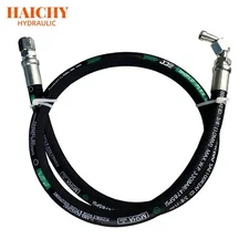 Haichy Hydraulic Hose Swivel Assembly 3/4” with Female JIC X90° , 36IN, 3118 psi