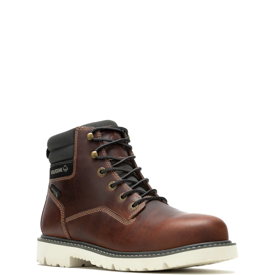 Botas de trabajo Wolverine Revival impermeables W240006 de cuero marrón ancho para hombre Foto 2 de 4