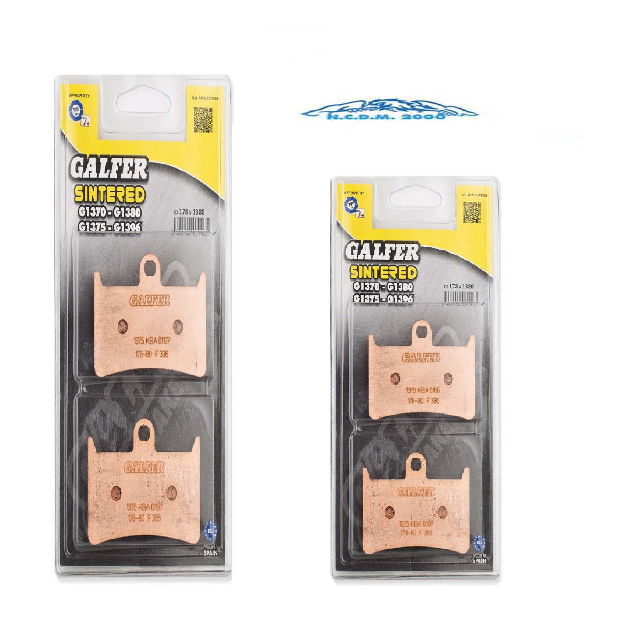 2 Pairs Sintered Brake Pads Galfer Front Yamaha XP 530 T-MAX SX ABS 17 ...