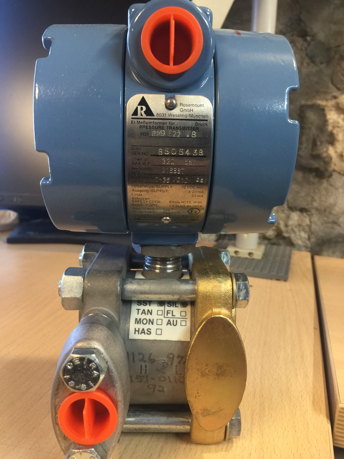Rosemount 1151 GP9 capteur pression pour régulation de débit haute pression 320 Bar