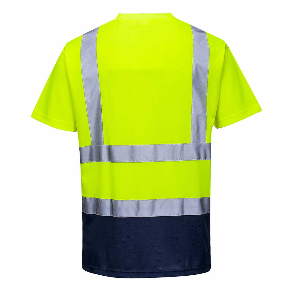Portwest S378 Hi Vis 2 Tone Reflective Short Sleeve Safety Work T Shirt ANSI - Image 4 of 4