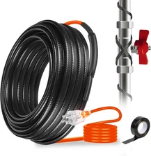 50FT Heating Cable for Metal and Plastic Home Pipes, Energy-efficient, Self-Regu
