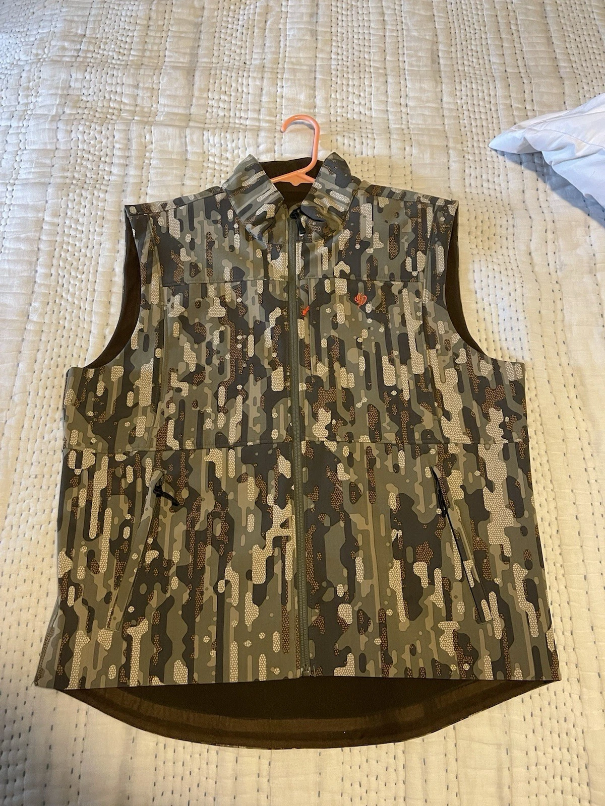 Mens Duck Camp Vest Size Large - Woodland