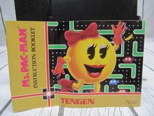 Ms. Pac-Man - Tengen (Nintendo, NES, 1990) Cart & Manual w/Dust Sleeve - Tested
