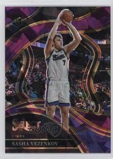 2023 Panini Select Courtside Purple Cracked Ice Prizm 29/99 Sasha Vezenkov 1a52