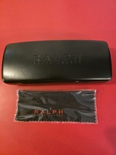 Ralph Lauren Eyeglasses Sunglasses Hard Shell Case Black Clamshell With Cloth