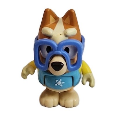 Bluey Figure Bingo Heeler W/Goggles Replacement For Friends & Family Beach Set