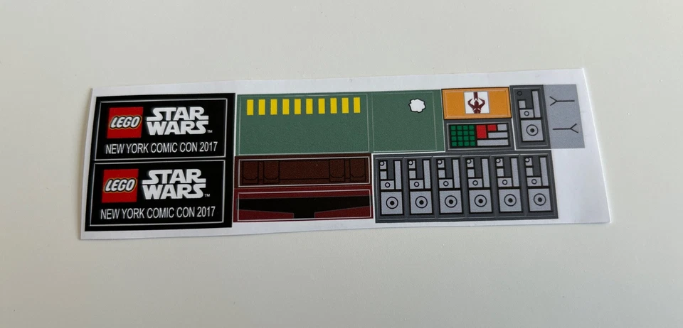 MARKENLOS LEGO Foglio Adesivo BrickHeadz 41498 Boba Fett e Han Solo in Carbonite Star Wars