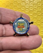 Disney Pixar TOY STORY 4 Global Security LE Woody s Sheriff Badge Pin