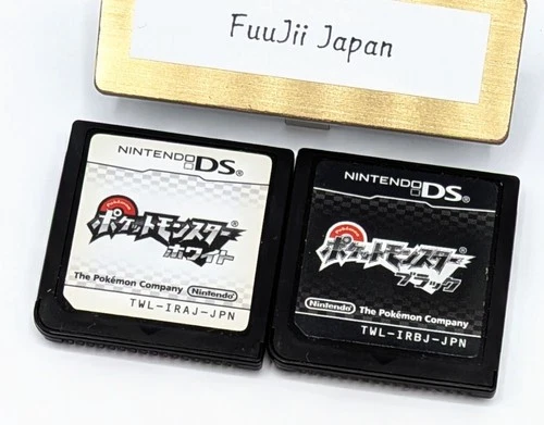 Pokemon White & Black Set of 2 DS NDS Nintendo Authentic Japanese Tested