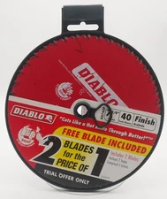 Diablo 7-1/4” 40T Circular Saw Blade 2-Pack D0740P