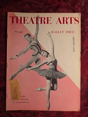 THEATRE ARTS September 1958 BALLET Mary Martin Lucia Chase Tennessee Williams