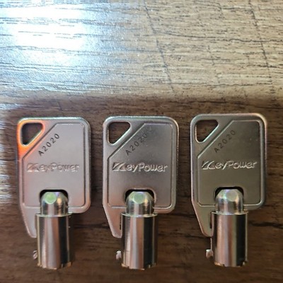 NEW KEY POWER- MILWAUKEE/HUSKY/STEEL GLIDE/OFFICE DEPO tool box Key x3 A2020
