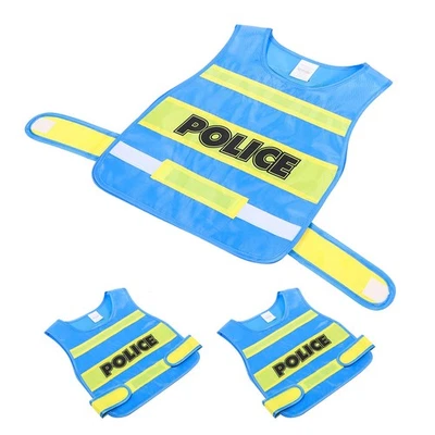 3 Pcs Uniforme De Police Pour Enfants Déguisement Policier Gilet - Photo 1/4