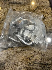 NEW Stainless 3/8" Flare X  3/8" BARB  90* SWIVEL Fittings Lot of 5 Coke 12940