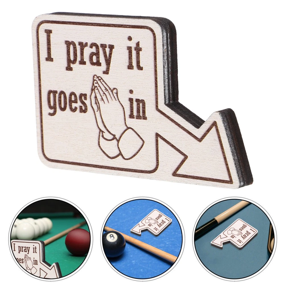 3Pcs Wooden Billiard Pocket Markers Elegant Pool Table Sign for Home Decor