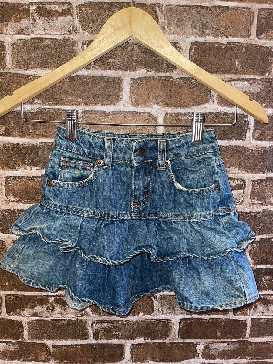ミニスカート RONRON CANCAN RUFFLE BANDING DENIM PANTSKIRT BLUE RR25APS383 CANCAN RUFFLE BANDING DENIM PANTSKIRT BLUE - RONRON 론론