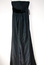 STUNNING BNWT ZARA BLACK BALL GOWN TAFFETA VELVET STRAPLESS LONG DRESS SMALL