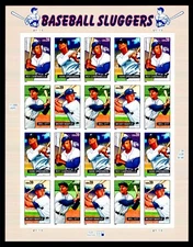 U.S. #4080-4083 BASEBALL SLUGGERS  PANE OF 20  OGNH - VF - CV $22.75  (ESP#751)