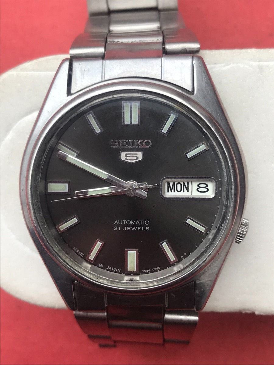 未使用 70s SEIKO AUTOMATIC 21石 ブラックダイヤル 腕時計 Vintage Seiko 5 Black 70s All Original - Etsy