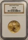 2006 American Gold Eagle $25 Half-Ounce MS 70 NGC 1/2 oz