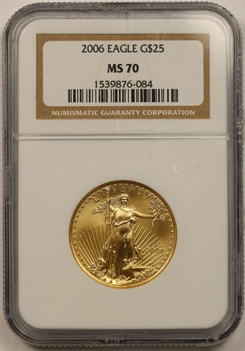 2006 American Gold Eagle $25 Half-Ounce MS 70 NGC 1/2 oz