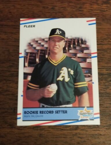 1988 Fleer Mark McGwire Oakland A’s Athletics # 629 Rookie Record Baseball Card