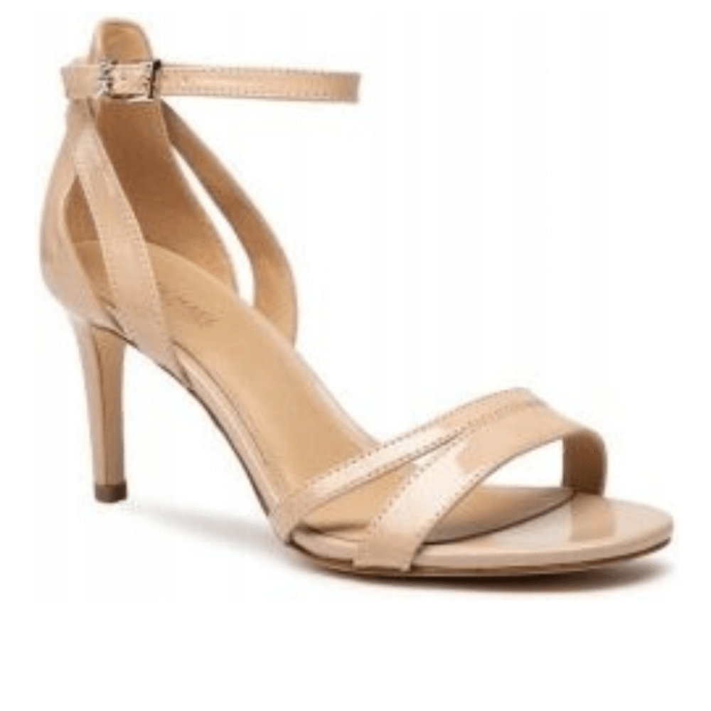 New MICHAEL Michael . Kors Kimberly Patent Leather Ankle Strap Dress  Sandals 9.5 | eBay