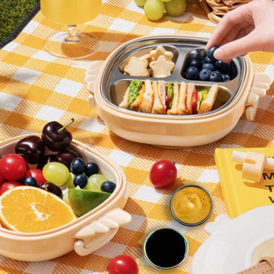 Stainless Steel Dipping Sauce Cups With Silicone Lid Mini Food Storage Contai~J~