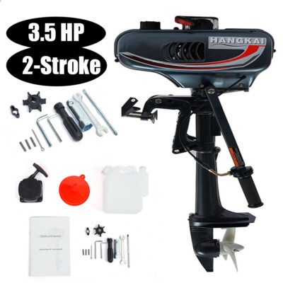 HANGKAI 2Stroke 3.5HP Outboard Motor Air/Water Cooling Fishing Boat Engine