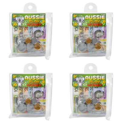 4x Edi Kmart Play Money Aussie Kids/Children Pretend Cashier/Banker Fun Toy  3y+ Australia