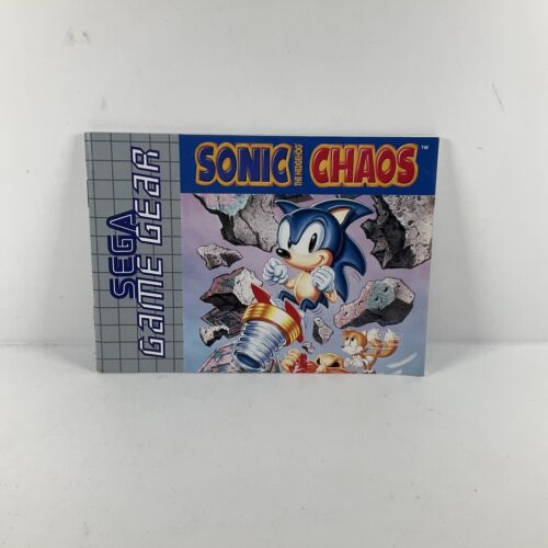 Sonic Chaos - Sega Juego Gear - Manual - Zdjęcie 1 z 2