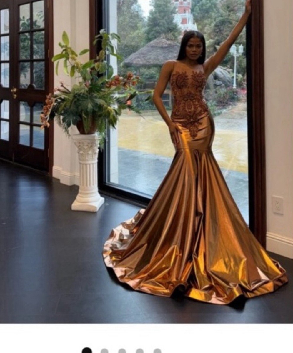 Bronze Mermaid Dress Formal Prom Gala - Main Image