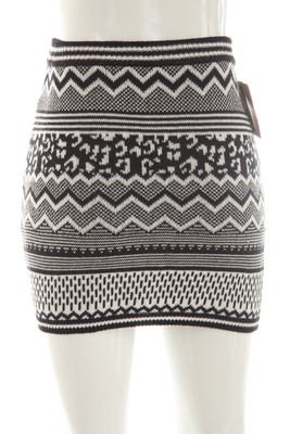 Get Rabate RACHEL ROY 79 NEW Womens 7628 Black White Printed BodyCon Pencil Skirt M