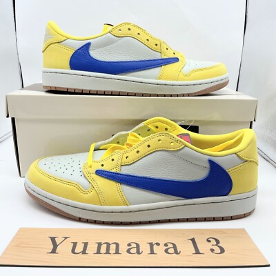 靴 NIKE Travis Scott WMNS Jordan 1 Canary Level SS/New - Travis Scott x Air Jordan 1 Low OG Canary