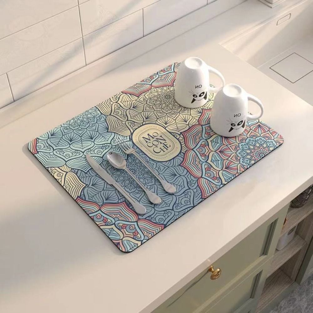 Foldable Draining Mat Non-slip Tableware Mat Bathroom Countertop Mat | eBay