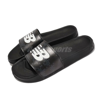 New Balance 200 Black White Men Unisex Slip On Sandal Slides SMF200BW D |  eBay