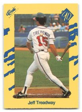 Jeff Treadway 1990 Classic Yellow BASEBALL #T25 Atlanta Braves
