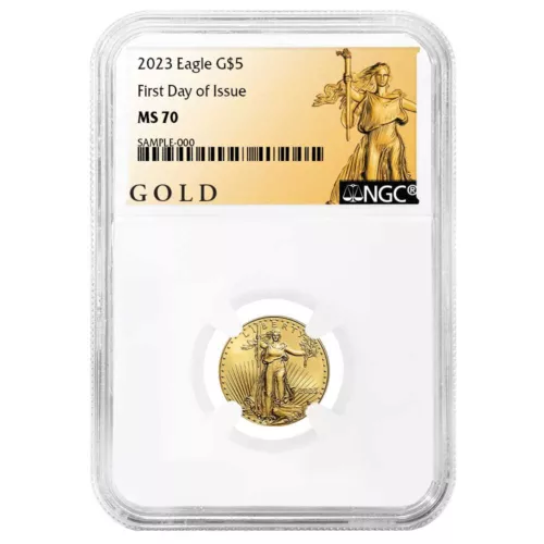 2023 $5 American Gold Eagle 1/10 oz NGC MS70 FDI ALS Label