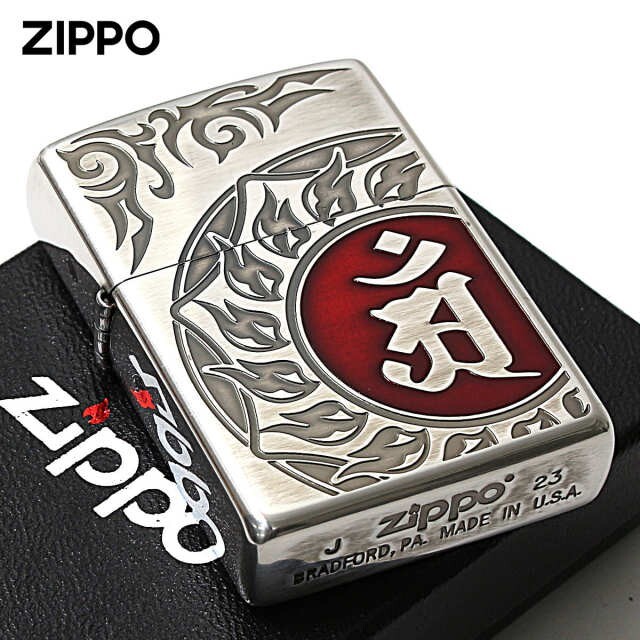 Zippo Sanskrit character bonji Ann Silver plated smoked 80038 From 