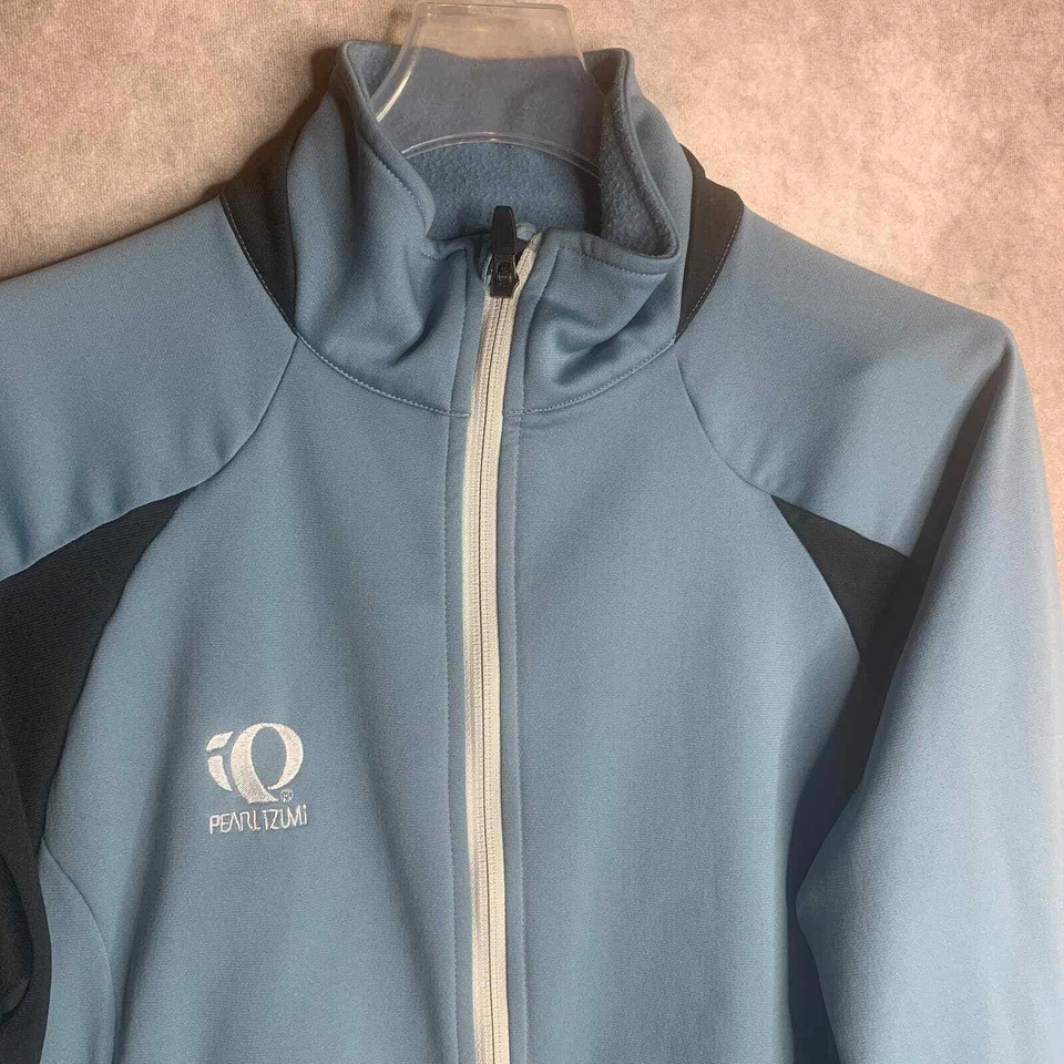 Chaqueta de ciclismo Pearl Izumi para mujer talla mediana azul cremallera completa mangas largas Foto 2 de 4