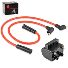 Ignition coil & Spark Plug Wire Cap for FLHR FLHT FLHTC 1991-1998 # 31614-83A